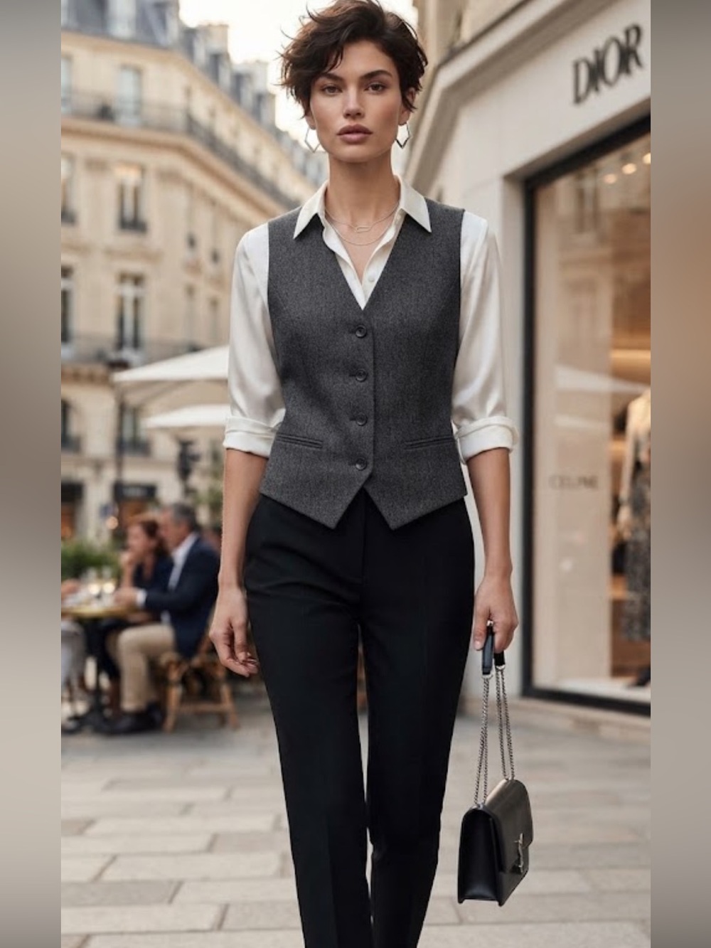 NWOT Rafaella wool button vest